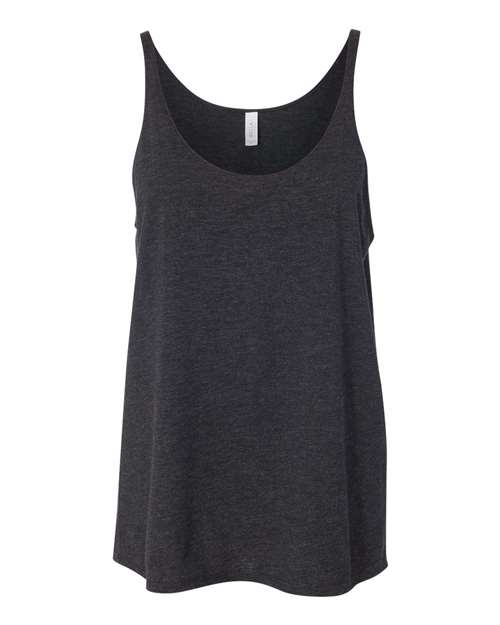 BELLA + CANVAS 8838 Women's Slouchy Tank - Charcoal Black Triblend - front