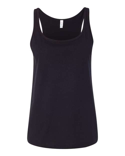 BELLA + CANVAS 6488 Women’s Relaxed Jersey Tank - Black - front