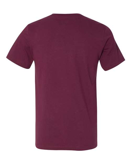 Bella + Canvas 3005 Jersey V-Neck Tee - Maroon - back