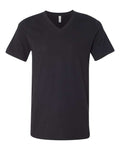 Bella + Canvas 3005 Jersey V-Neck Tee - Vintage Black - flat front