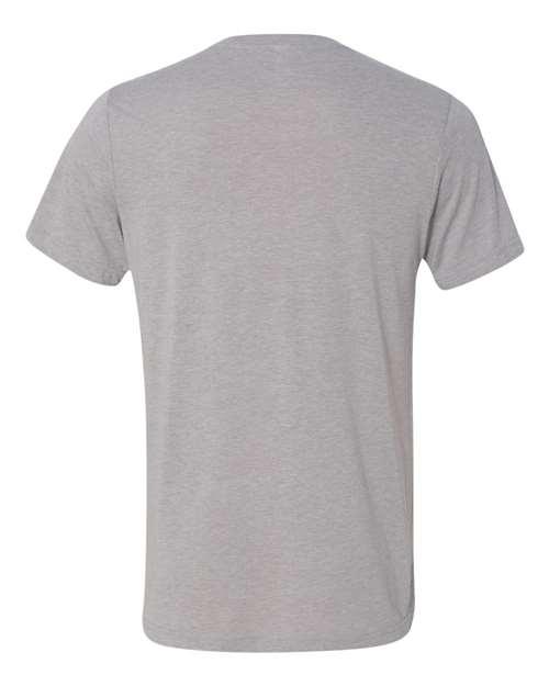Bella + Canvas 3415 Triblend V-Neck Tee - Athletic Grey Triblend - back