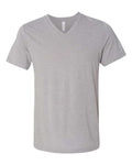 Bella + Canvas 3415 Triblend V-Neck Tee - Athletic Grey Triblend - flat front