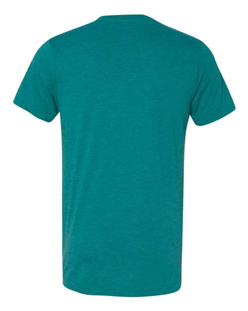 Bella + Canvas 3415 Triblend V-Neck Tee - Teal Triblend - back