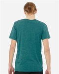 Bella + Canvas 3415 Triblend V-Neck Tee - Teal Triblend - model back