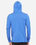 BELLA + CANVAS 3512 Unisex Jersey Hooded Long Sleeve Tee - Heather True Royal - model back