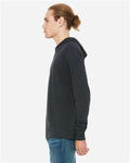 BELLA + CANVAS 3512 Unisex Jersey Hooded Long Sleeve Tee - Charcoal Black Triblend - model side