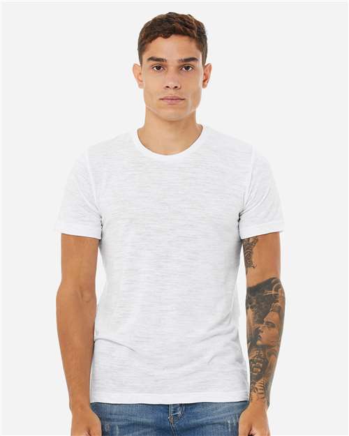 BELLA + CANVAS 3650 Unisex Texture Tee - White Slub - model front