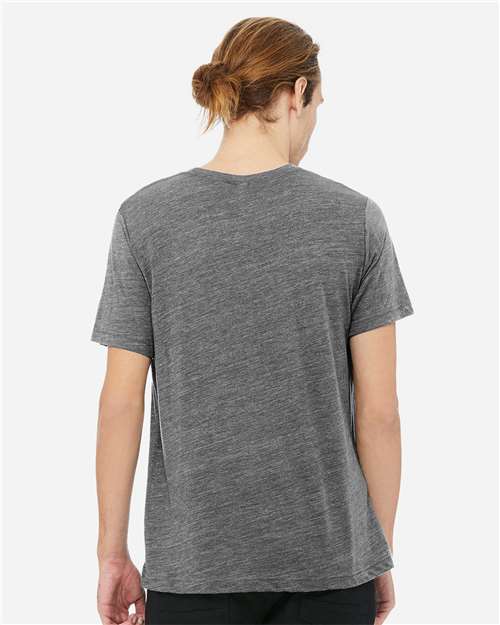 BELLA + CANVAS 3650 Unisex Texture Tee - Asphalt Slub - model back
