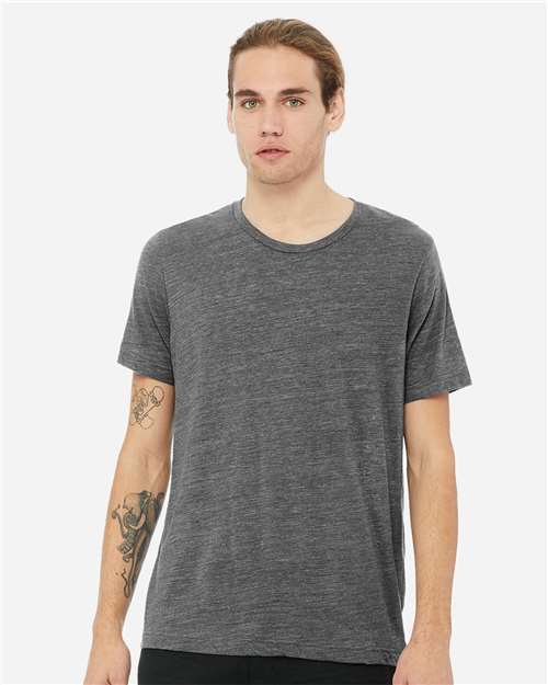 BELLA + CANVAS 3650 Unisex Texture Tee - Asphalt Slub - model front