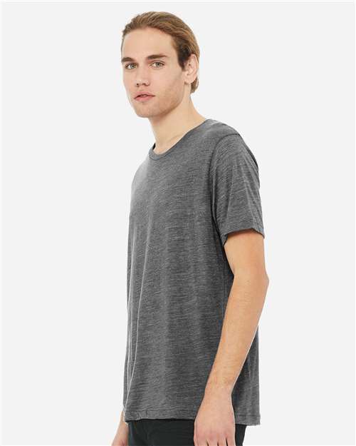 BELLA + CANVAS 3650 Unisex Texture Tee - Asphalt Slub - model side