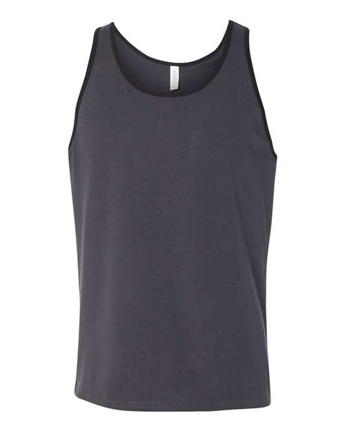 Bella + Canvas 3480 Jersey Tank - Dark Grey/ Black - flat front