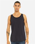 Bella + Canvas 3480 Jersey Tank - Dark Grey/ Black - model front