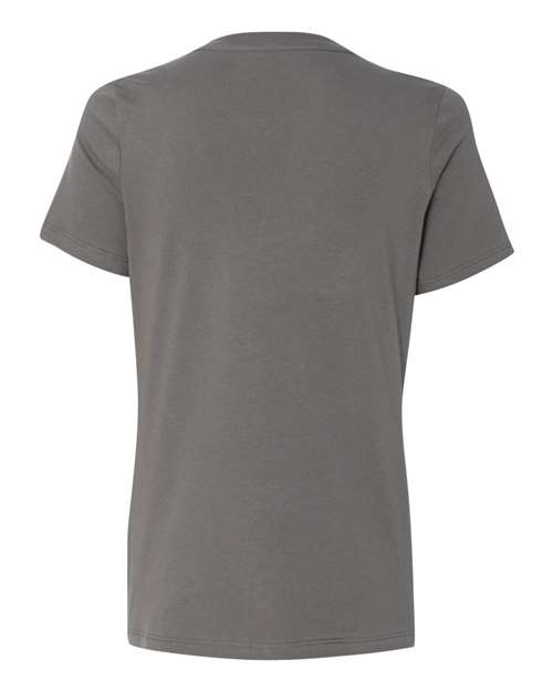 BELLA + CANVAS 6405 Women’s Relaxed Jersey V-Neck Tee - Asphalt - back