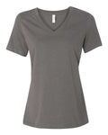 BELLA + CANVAS 6405 Women’s Relaxed Jersey V-Neck Tee - Asphalt - front