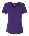 BELLA + CANVAS 6405 Women’s Relaxed Jersey V-Neck Tee - Team Purple - front