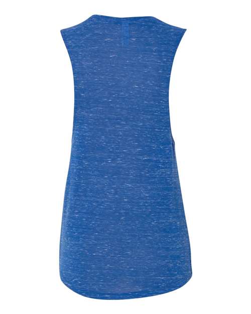 BELLA + CANVAS 8803 Women's Flowy Scoop Muscle Tank - True Royal Marble - back