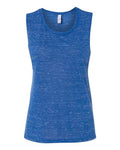 BELLA + CANVAS 8803 Women's Flowy Scoop Muscle Tank - True Royal Marble - front