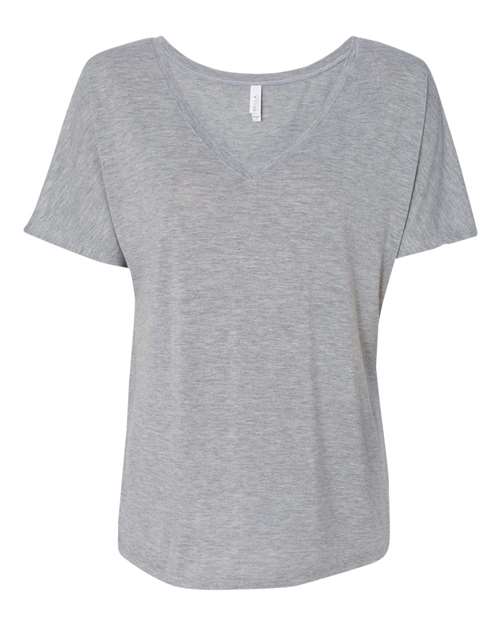 BELLA + CANVAS 8815 Women’s Slouchy V-Neck Tee - Athletic Heather - front