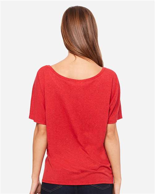 BELLA + CANVAS 8816 Women’s Slouchy Tee - Red Speckled - model back