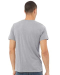 Bella+Canvas 3413 Unisex Triblend Short Sleeve Tee - Athletic Grey Triblend - model back