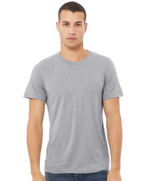 Bella+Canvas 3413 Unisex Triblend Short Sleeve Tee - Athletic Grey Triblend - model front