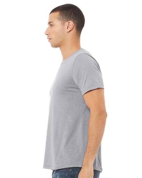 Bella+Canvas 3413 Unisex Triblend Short Sleeve Tee - Athletic Grey Triblend - model side