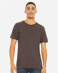 Bella+Canvas 3413 Unisex Triblend Short Sleeve Tee - Brown Triblend - model front