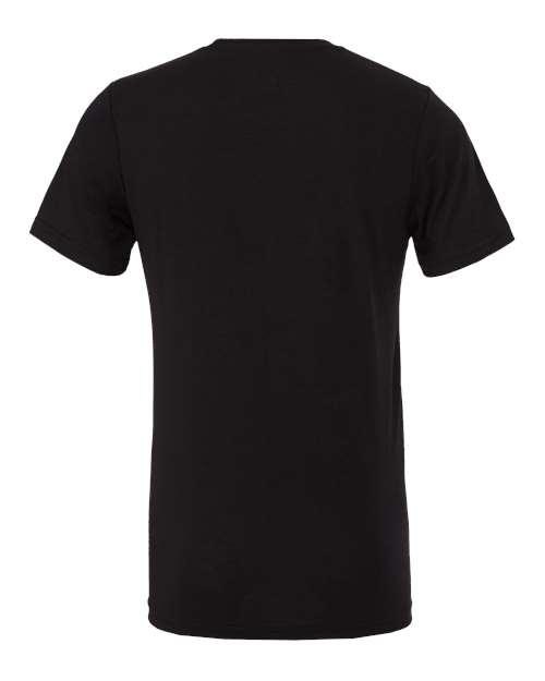 Bella+Canvas 3413 Unisex Triblend Short Sleeve Tee - Solid Black Triblend - back