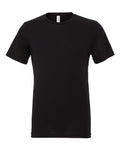 Bella+Canvas 3413 Unisex Triblend Short Sleeve Tee - Solid Black Triblend - flat front