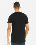 Bella+Canvas 3413 Unisex Triblend Short Sleeve Tee - Solid Black Triblend - model back