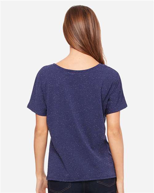 BELLA + CANVAS 8816 Women’s Slouchy Tee - Navy Speckled - model back