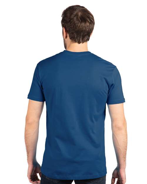 Next Level 3600 Unisex Cotton T-Shirt - Cool Blue - model back