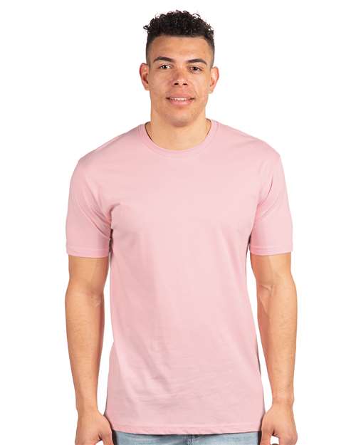 Next Level 3600 Unisex Cotton T-Shirt - Light Pink - model front