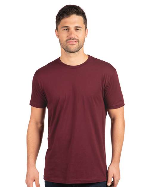 Next Level 3600 Unisex Cotton T-Shirt - Maroon - model front