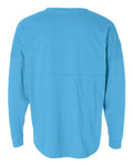 J. America 8229 Unisex Game Day Jersey Long Sleeve T-Shirt - Maui Blue - back