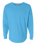 J. America 8229 Unisex Game Day Jersey Long Sleeve T-Shirt - Maui Blue - front