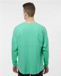 J. America 8229 Unisex Game Day Jersey Long Sleeve T-Shirt - Mint - model back