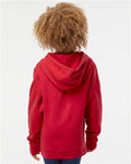 Independent Trading Co. SS4001Y Youth Midweight Hooded Sweatshirt - Red - model back