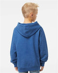 Independent Trading Co. SS4001Y Youth Midweight Hooded Sweatshirt - Royal Heather - model back