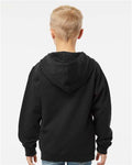 Independent Trading Co. SS4001YZ Youth Midweight Full-Zip Hooded Sweatshirt - Black - model back