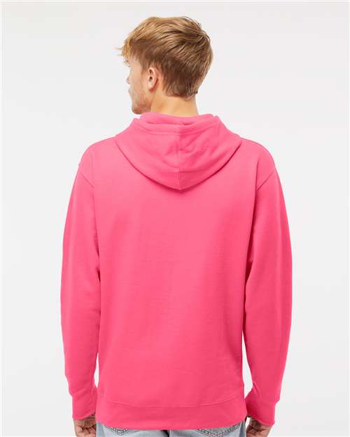Independent Trading Co. SS4500 Midweight Hooded Sweatshirt - Neon Pink - model back