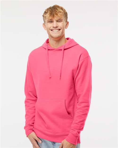 Independent Trading Co. SS4500 Midweight Hooded Sweatshirt - Neon Pink - model front