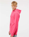 Independent Trading Co. SS4500 Midweight Hooded Sweatshirt - Neon Pink - model side