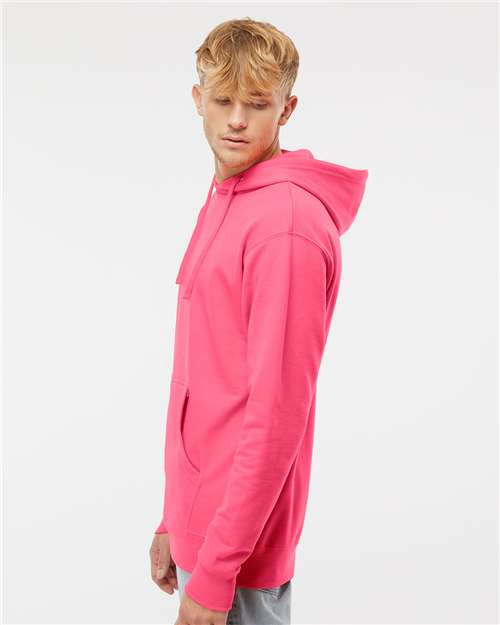 Independent Trading Co. SS4500 Midweight Hooded Sweatshirt - Neon Pink - model side