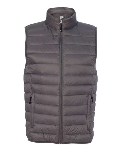 Weatherproof 16700 Men's 32 Degrees Packable Down Vest - Dark Pewter - front