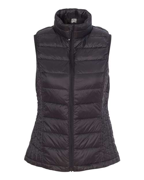 Weatherproof 16700W Women's 32 Degrees Packable Down Vest - Black - front