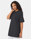 Hanes 518T Beefy-T Tall T-Shirt - Charcoal Heather - model side