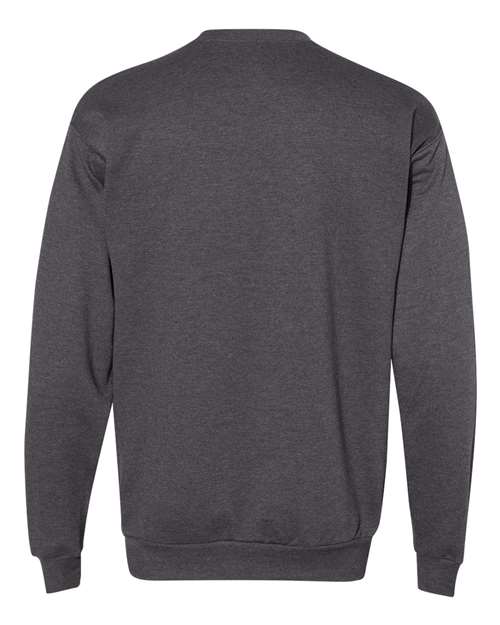 Hanes P160 EcoSmart Crewneck Sweatshirt - Charcoal Heather - back
