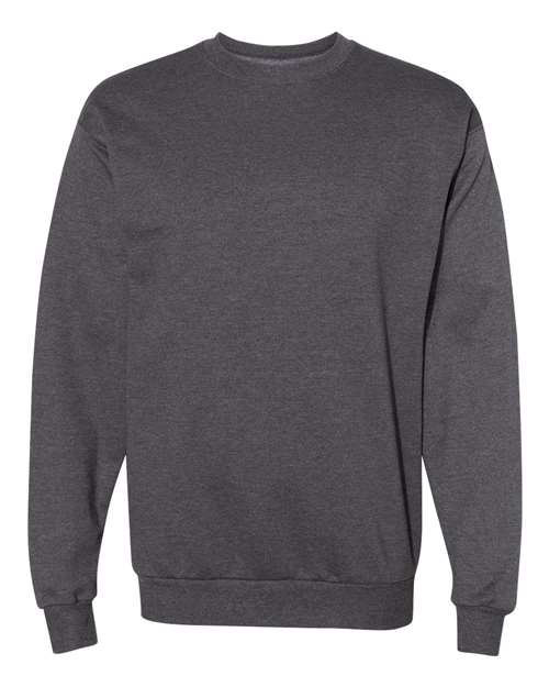 Hanes P160 EcoSmart Crewneck Sweatshirt - Charcoal Heather - flat front