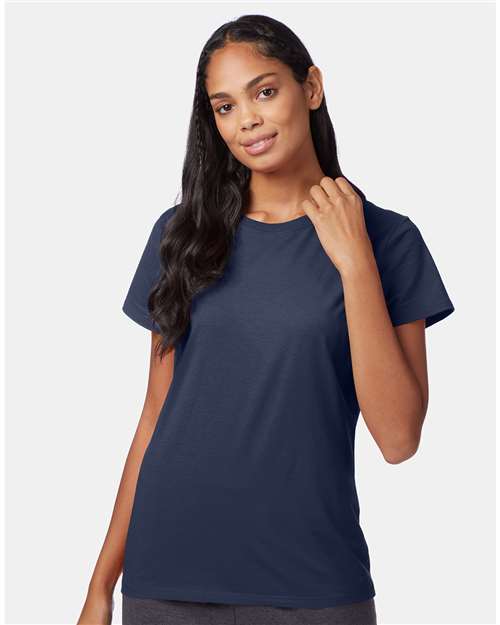 Hanes SL04 Women's Perfect-T T-Shirt - Navy - model front